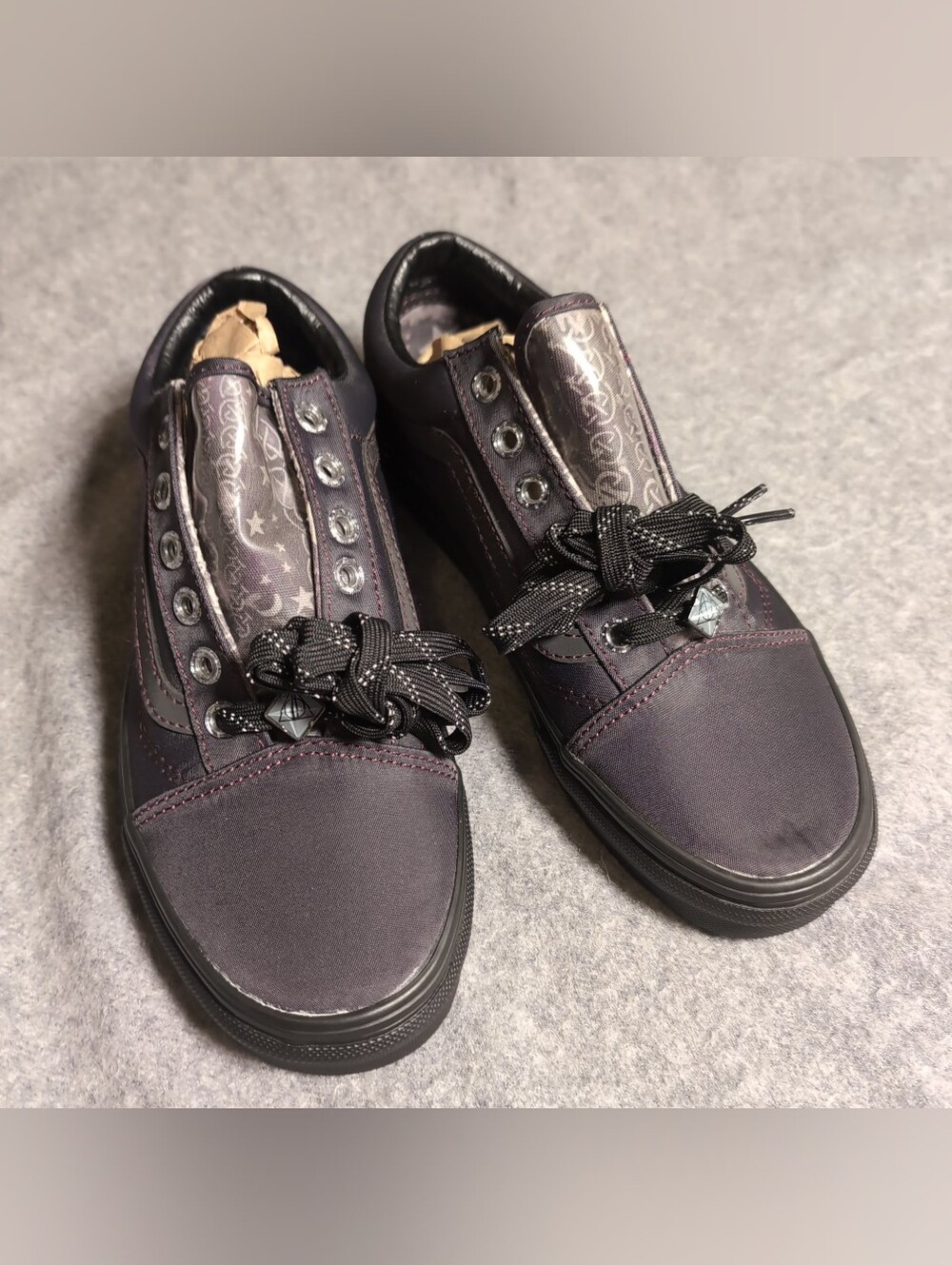 Vans x Harry Potter Old Skool Deathly Hallows Black Mens 4.5 Womens 6 Rare Shoes